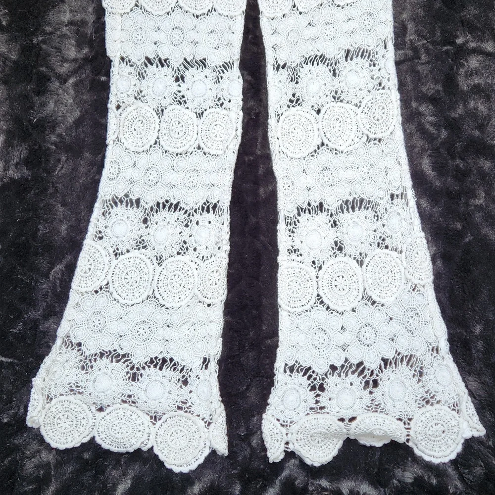 **HP** Nwt Gypsy 05 Sand Mantar Crochet Swim Cover Up Pants - Picture 9 of 14